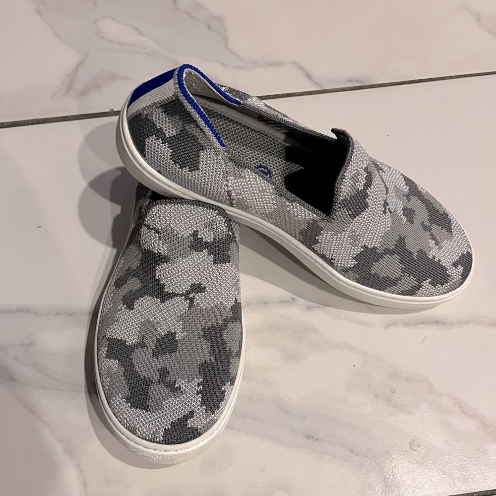 Rothy’s The kids sneaker grey camo loafers